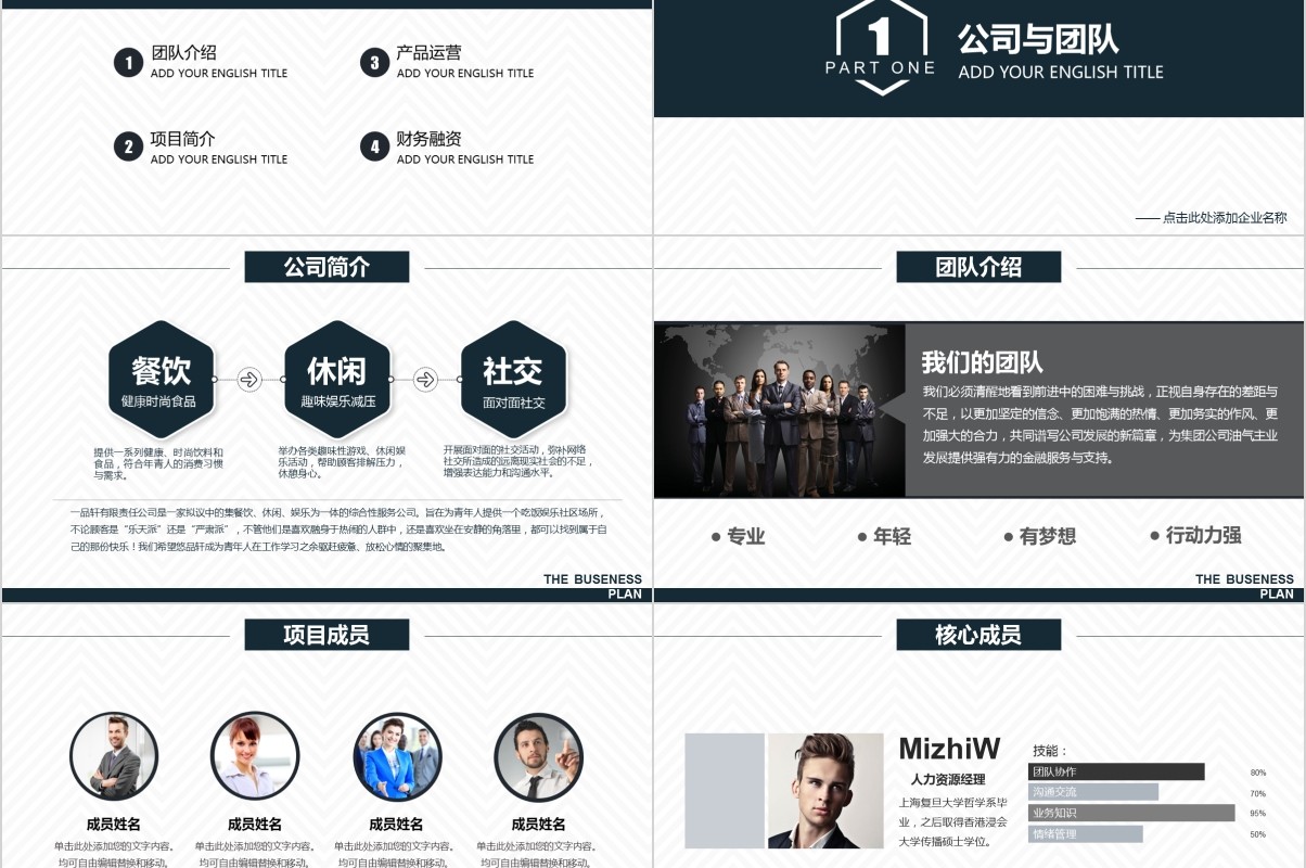 创业融资商业项目计划书PPT模板