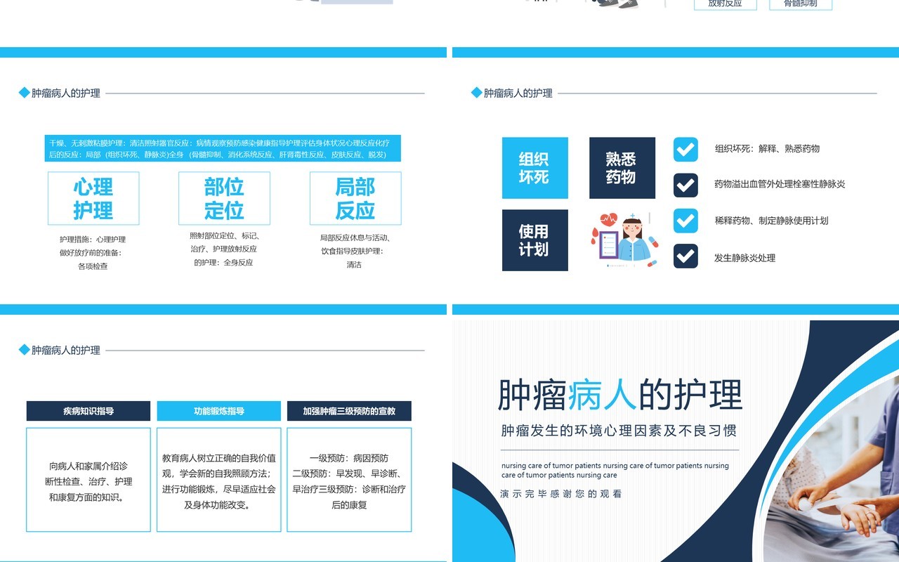 肿瘤病人的护理动态PPT模板