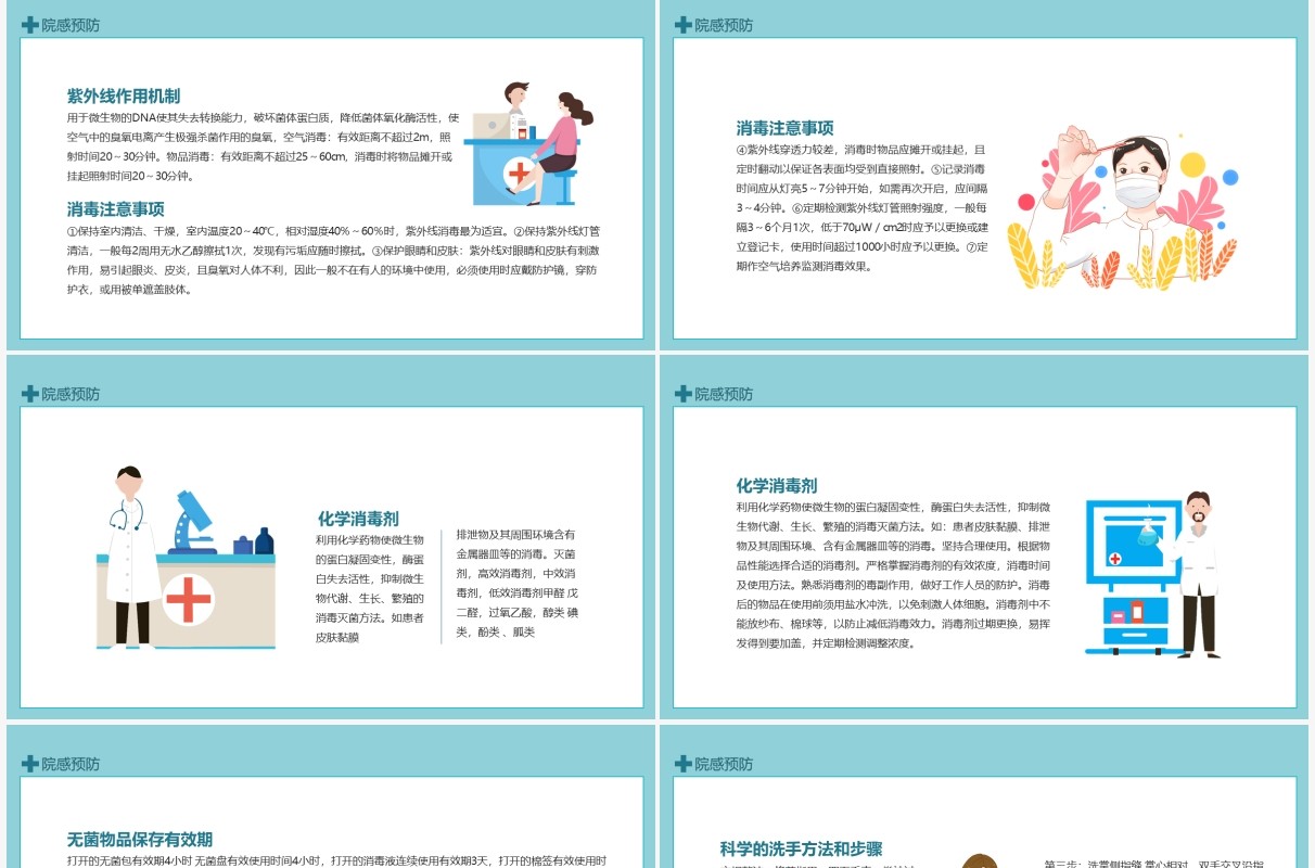 院感概念危险传播途径及预防消毒处理知识培训动态PPT模板