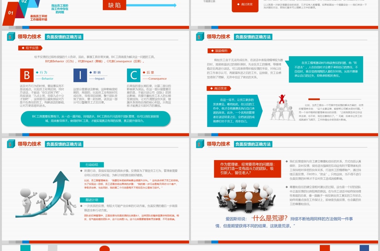 红蓝绿色领导力与领导艺术企业管理层培训PPT模板