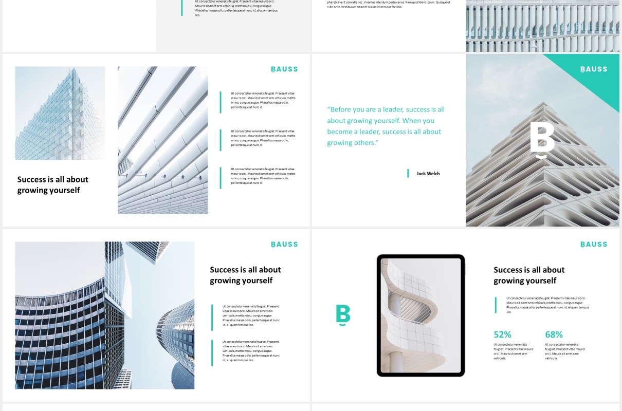 商业企业公司宣传介绍PPT模板bauss simple corporate powerpoint template