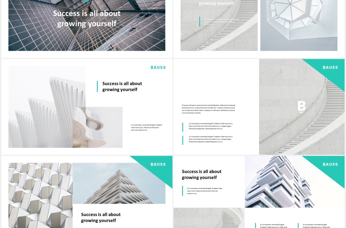 商业企业公司宣传介绍PPT模板bauss simple corporate powerpoint template