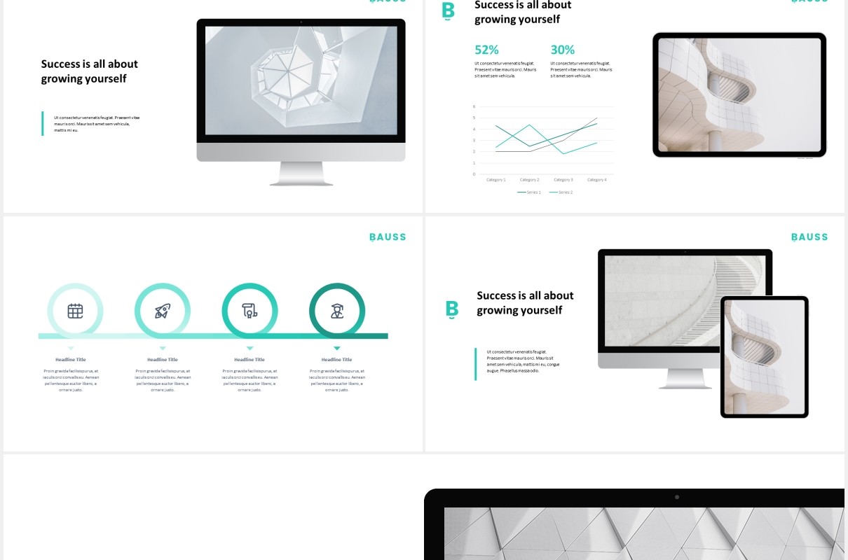 商业企业公司宣传介绍PPT模板bauss simple corporate powerpoint template