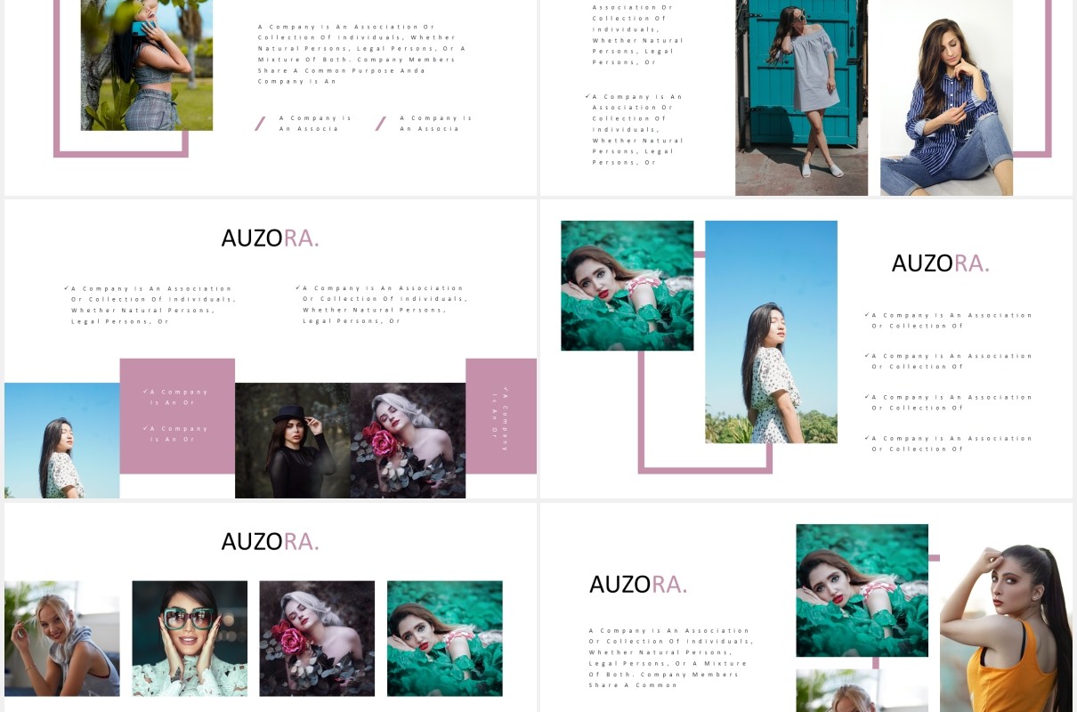 时尚电子照片展示PPT模板auzora powerpoint template