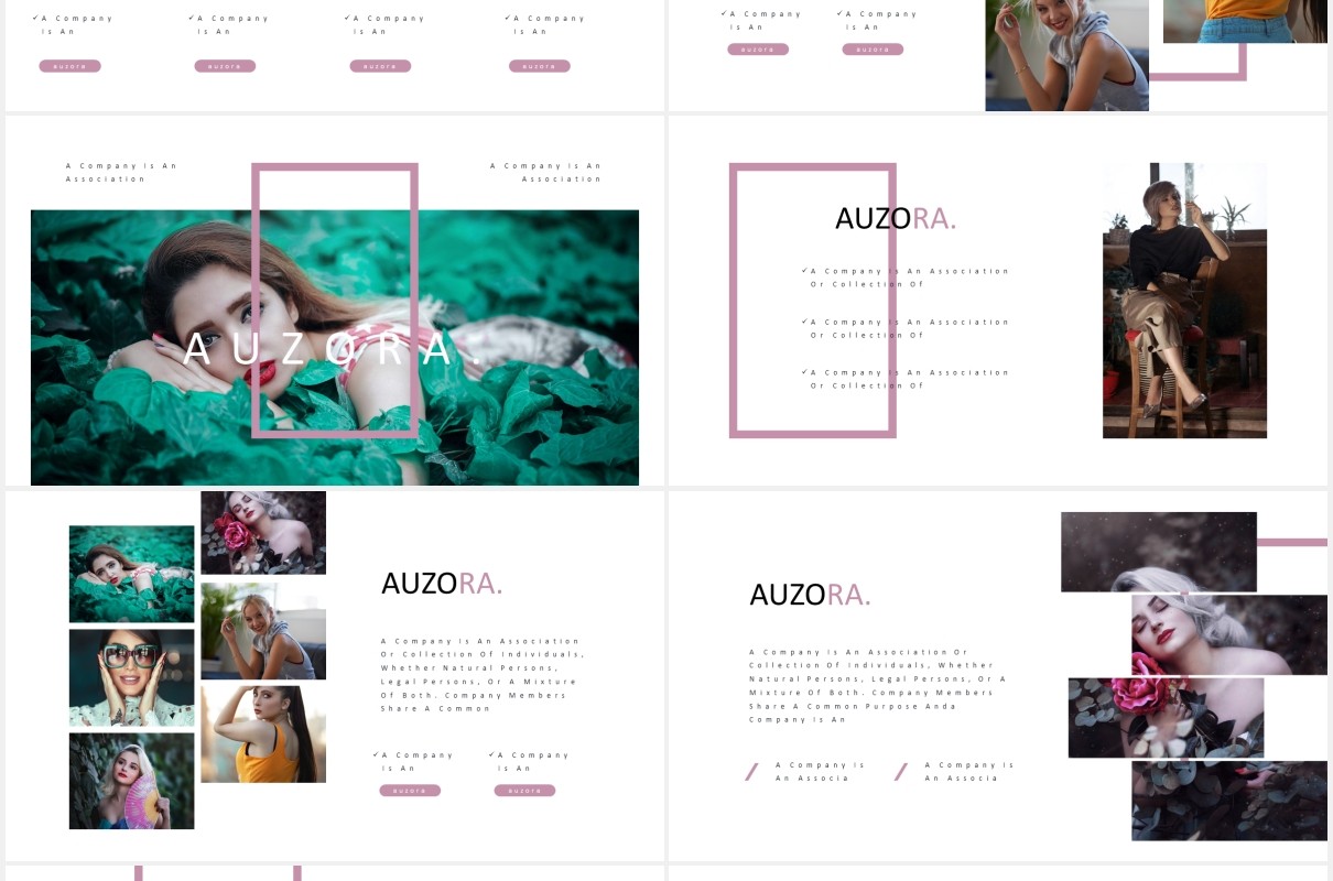 时尚电子照片展示PPT模板auzora powerpoint template