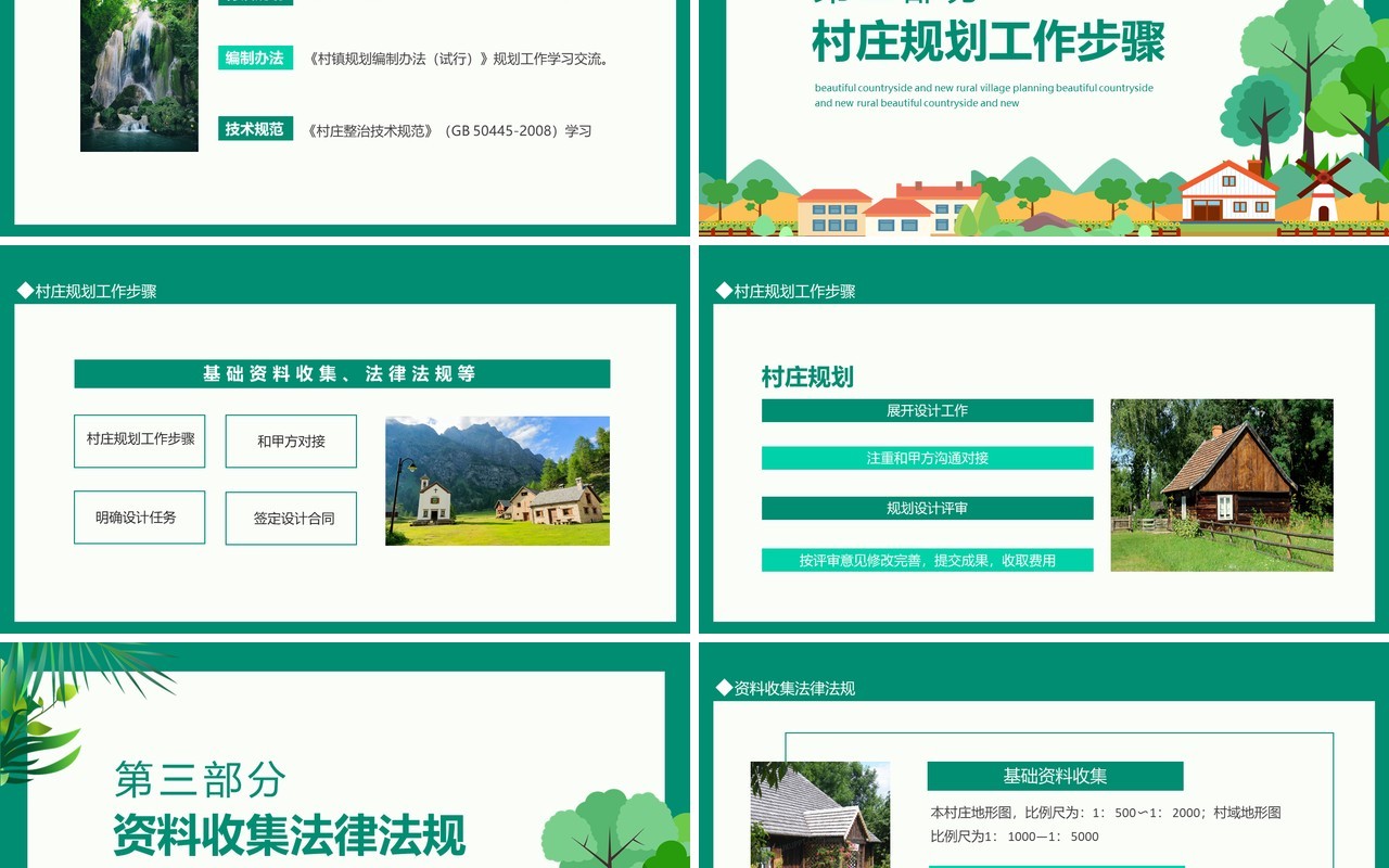 美丽乡村新农村村庄规划动态PPT模板