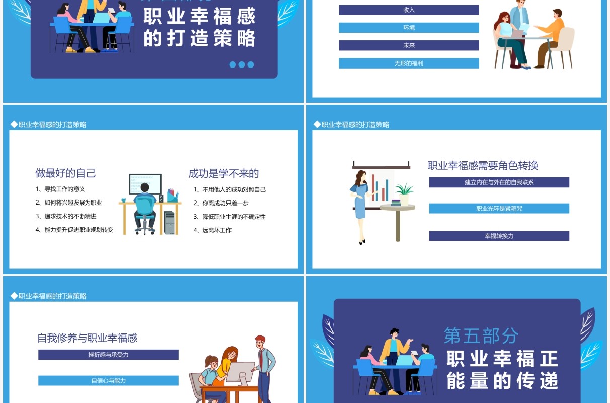 职场培训职业幸福感与安全感动态PPT模板