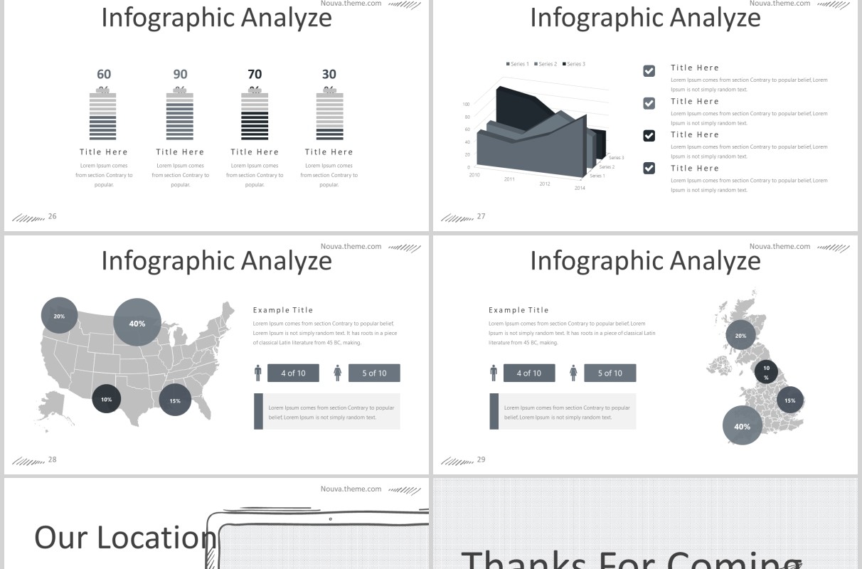 手绘互联网信息图形PPT模板版式设计Nouva Powerpoint Template