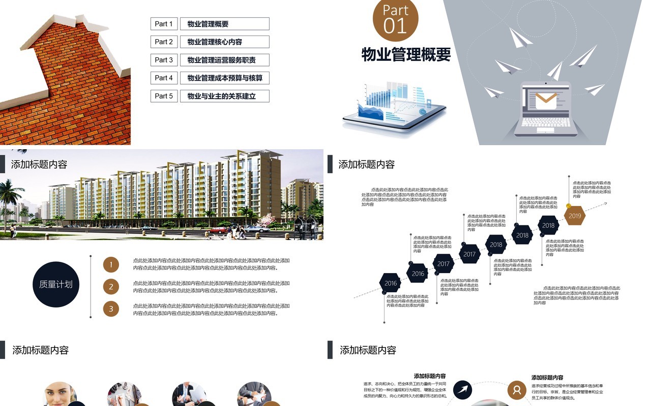 智能化物业综合管理PPT模板