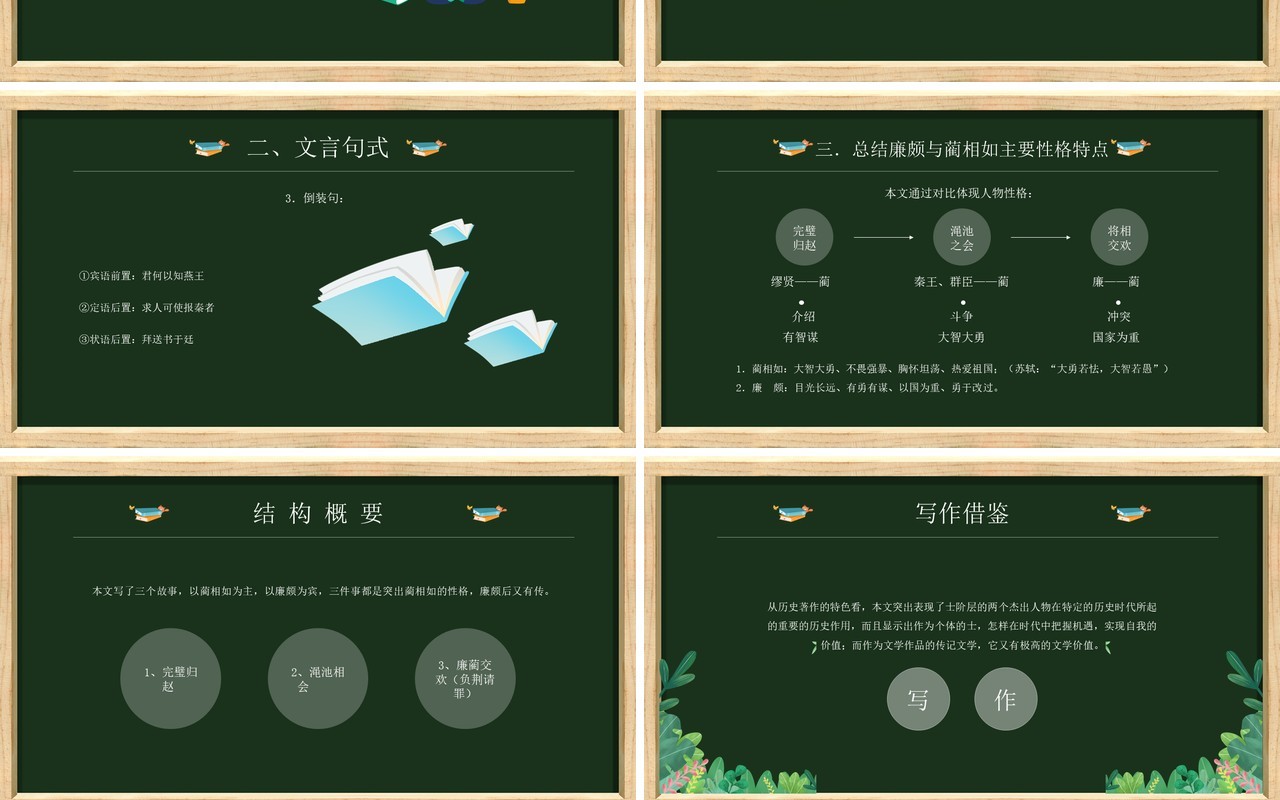 部编版高中语文必修四廉颇蔺相如列传课件PPT模板