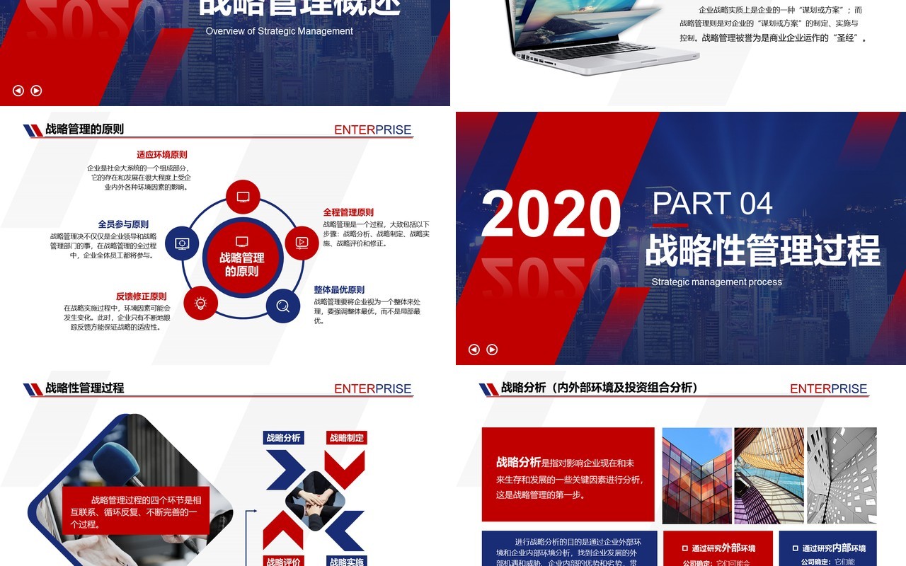 红色商务大气企业文化发展战略管理运营培训PPT模板