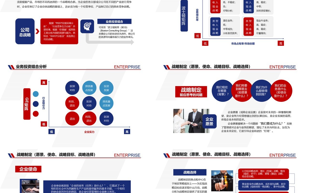 红色商务大气企业文化发展战略管理运营培训PPT模板