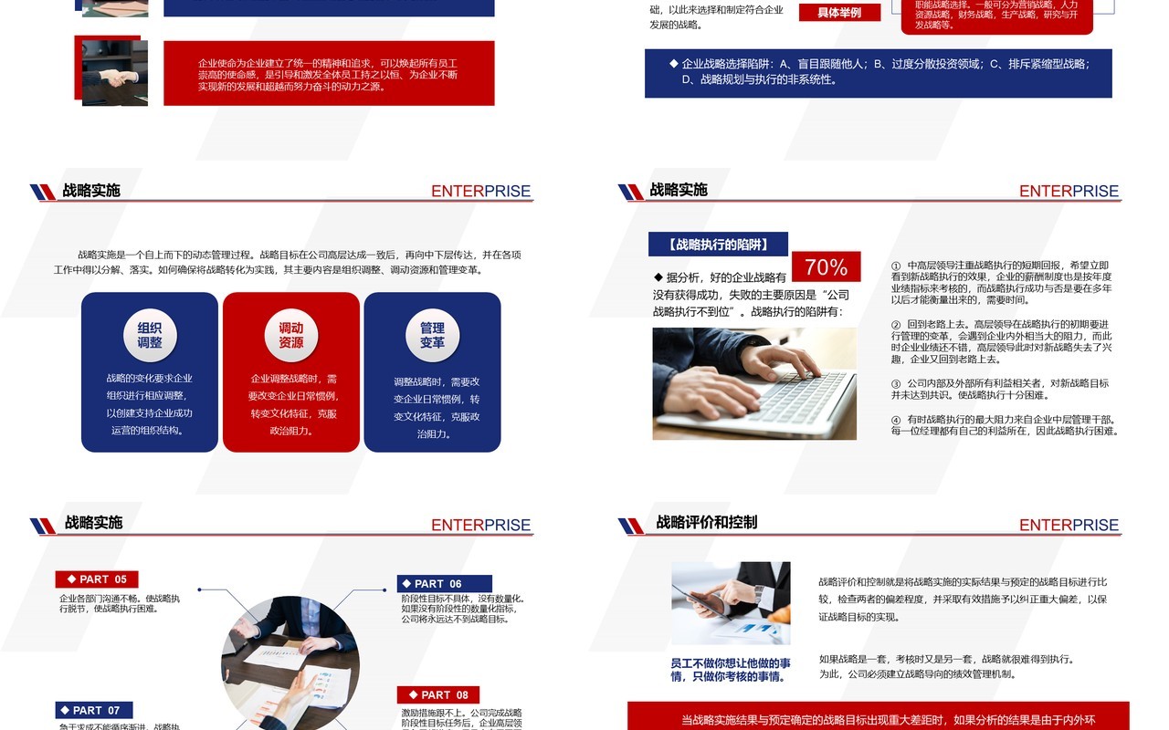 红色商务大气企业文化发展战略管理运营培训PPT模板