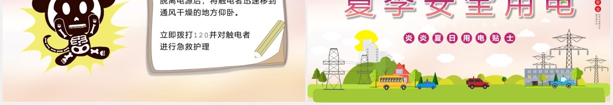 夏季安全用电教育培训课件PPT模板