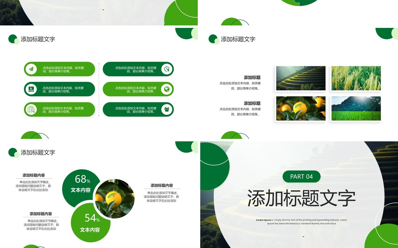 绿色简约风大学生暑假三下乡社会实践PPT模板