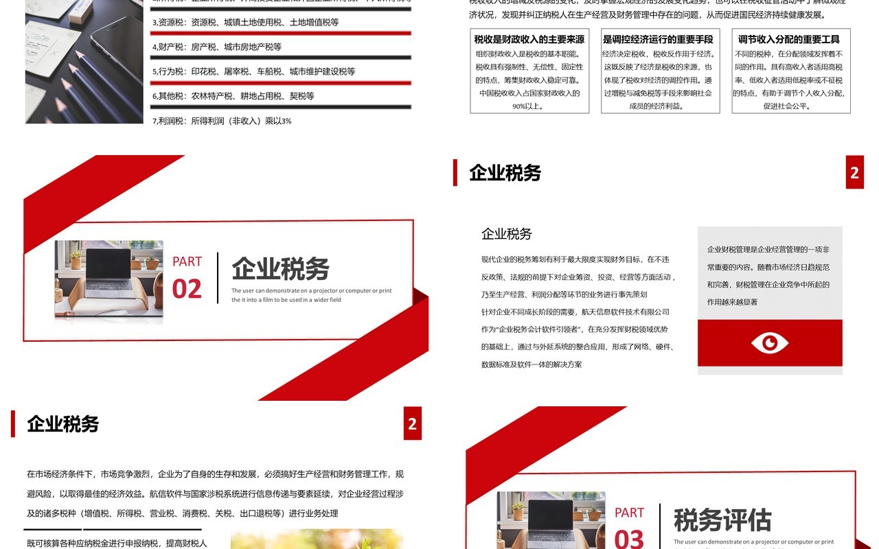 简约企业商务税务知识培训介绍财务通用PPT模板