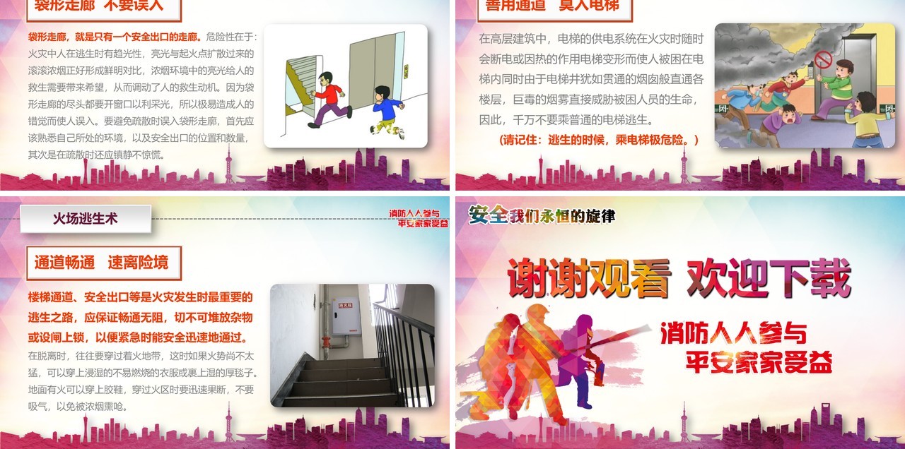消防安全知识培训讲座课件PPT模板