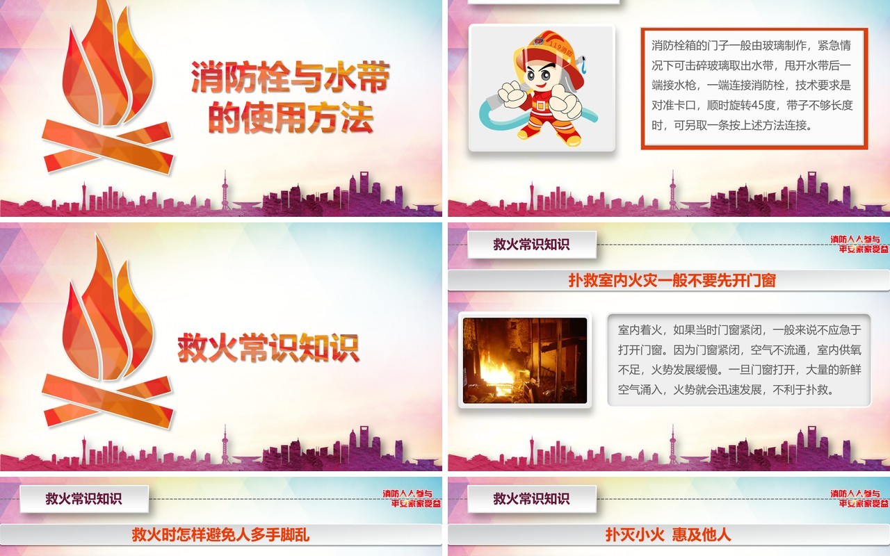 消防安全知识培训讲座课件PPT模板