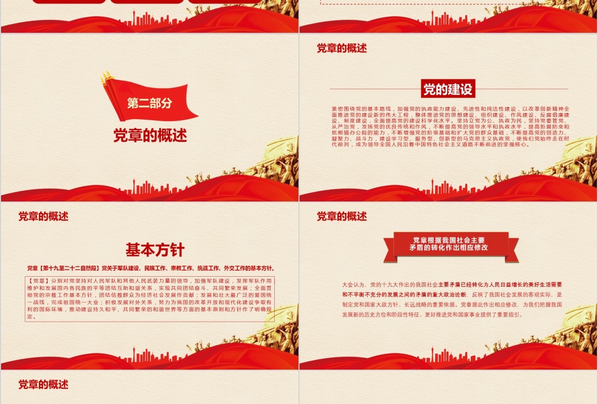 学习新微党章党课PPT模板38