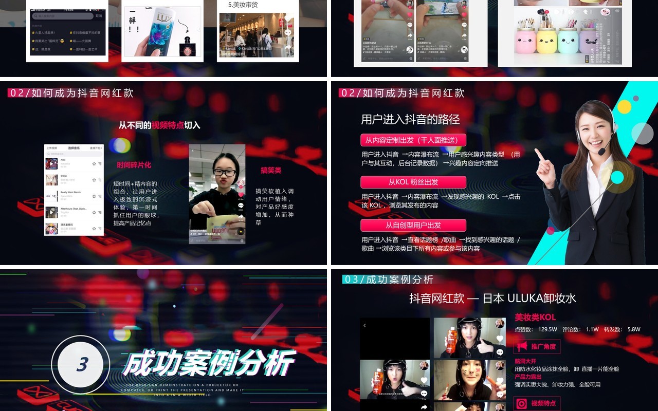 酷炫某音短视频运营电商营销方案PPT模板
