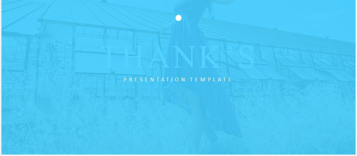 蓝色国外图片排版PPT模板Deandro - Powerpoint Template