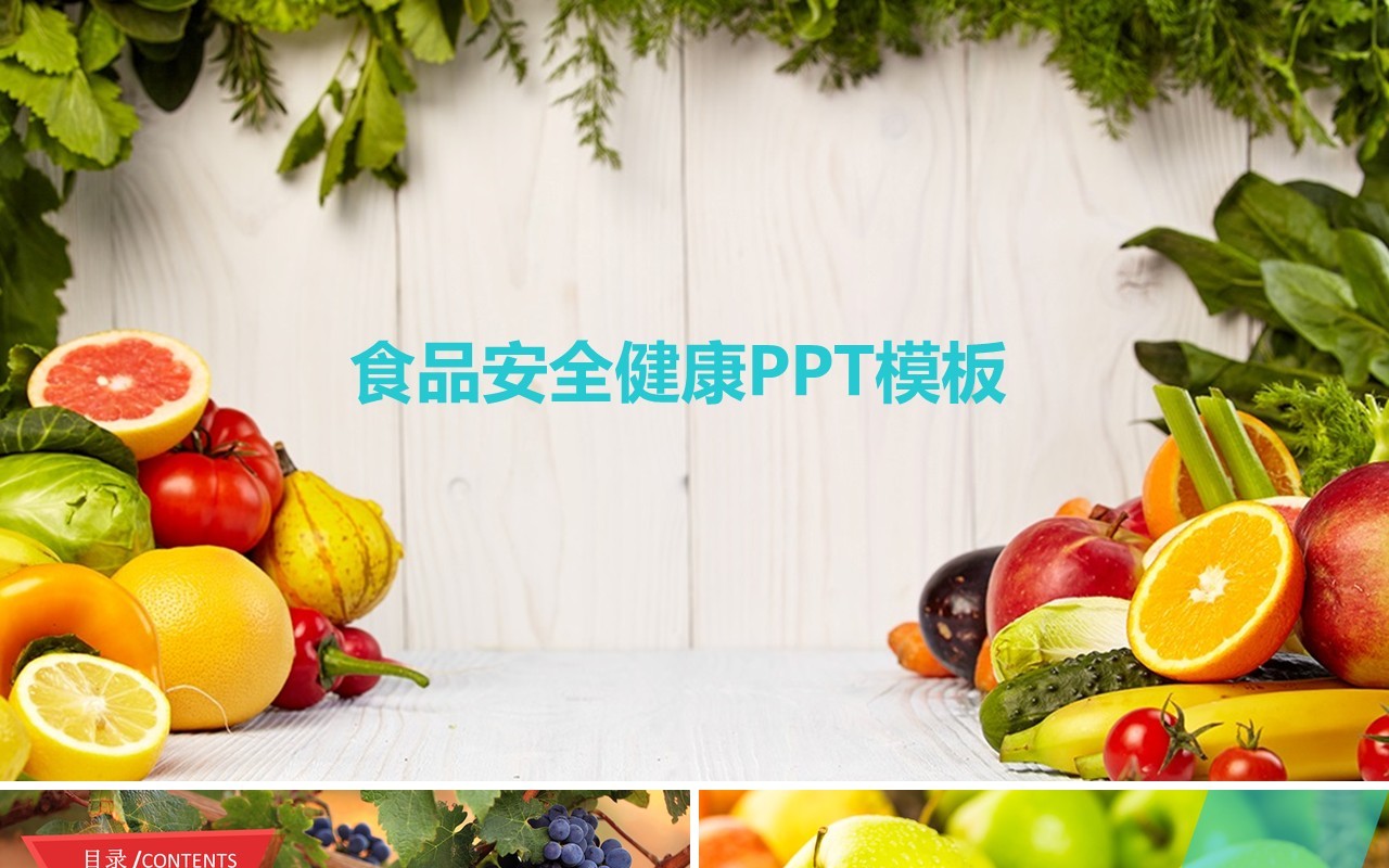 食品安全健康教育PPT模板