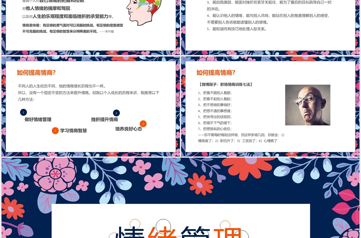 公司员工团队建设情绪管理培训课件PPT模板