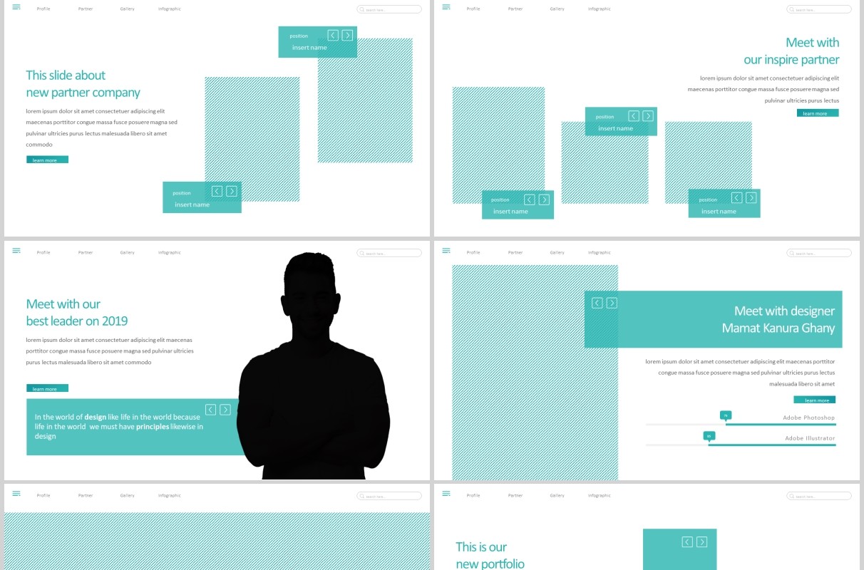 商务公司简介企业宣传PPT版式模板设计Jure - Powerpoint Template