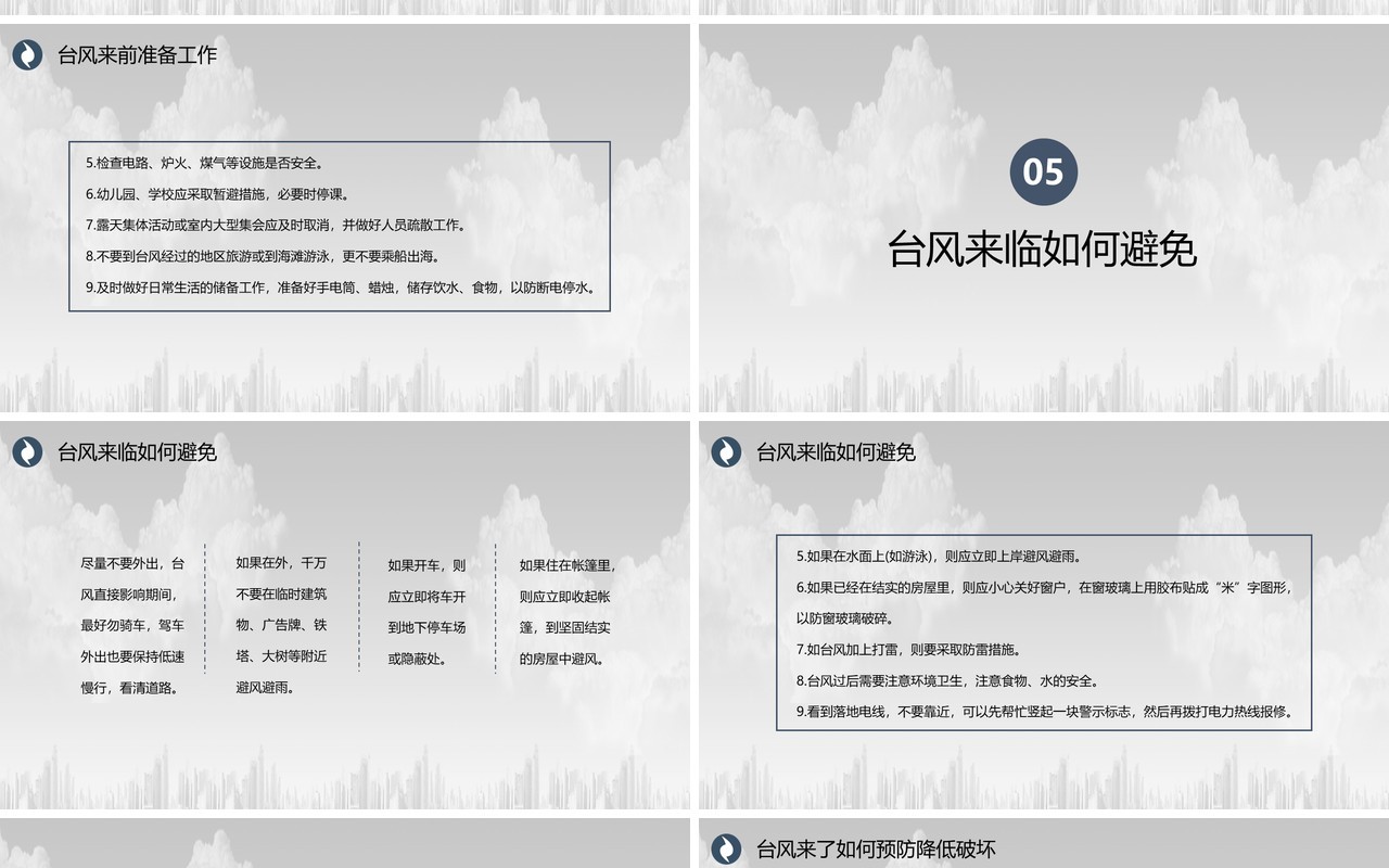 预防台风天气培训课件PPT模板