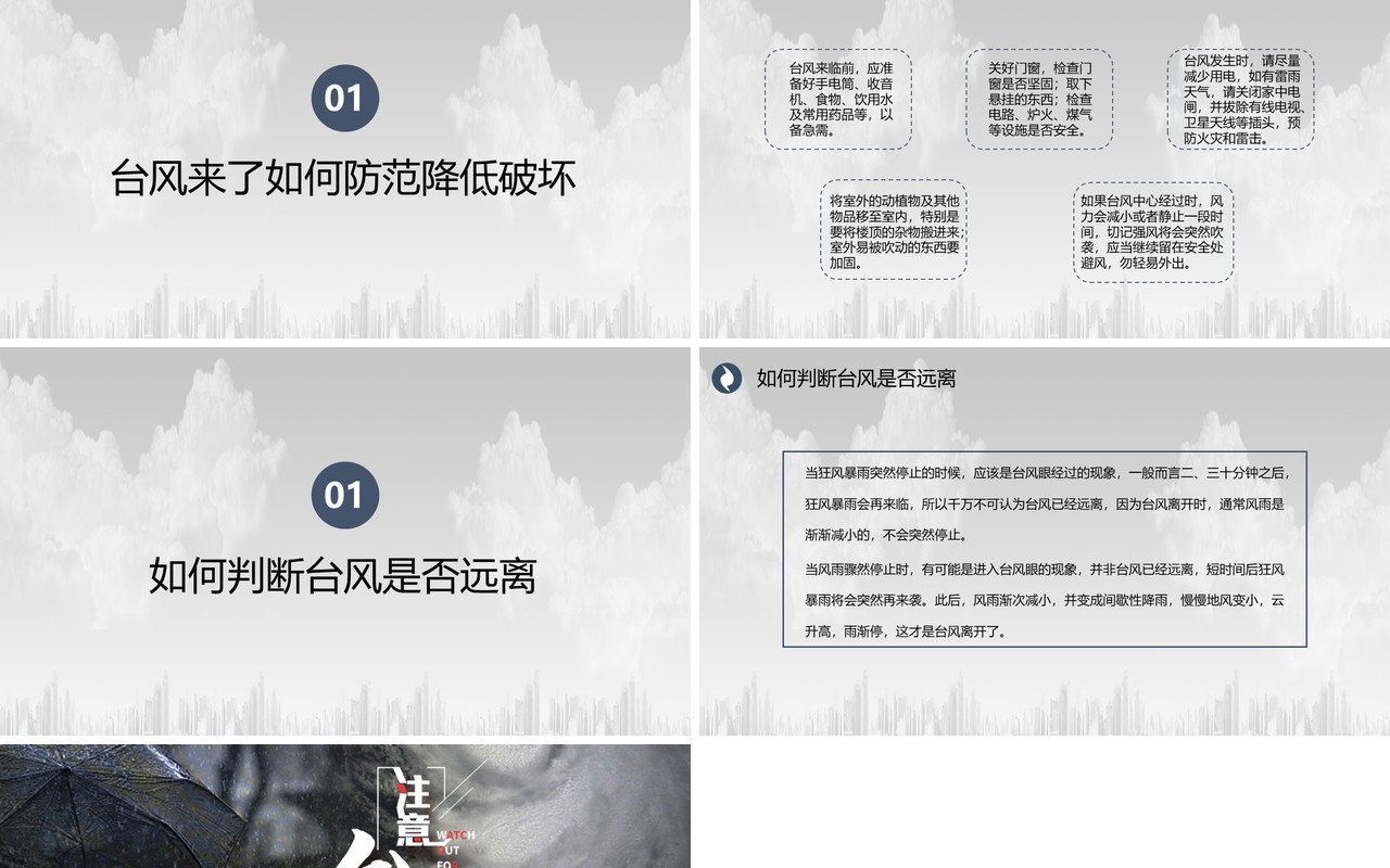 预防台风天气培训课件PPT模板