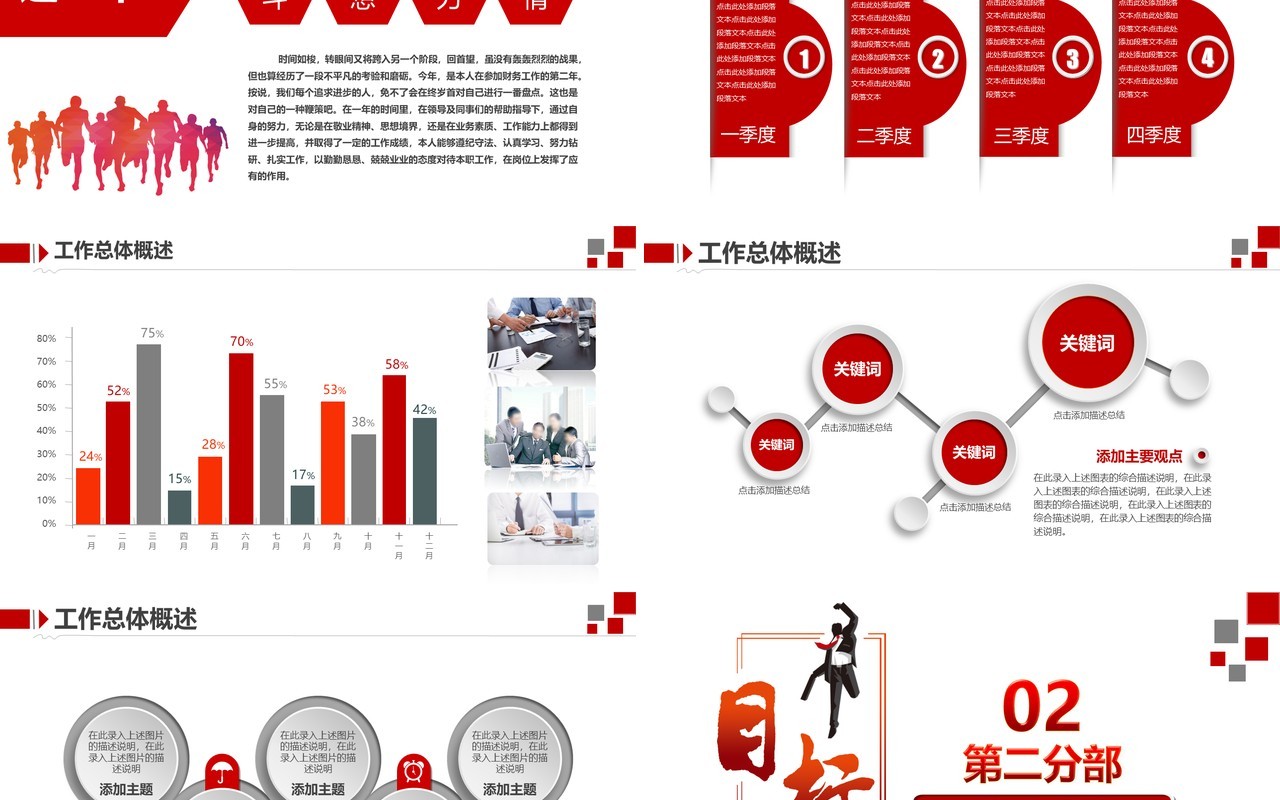 奋斗主题工作汇报ppt
