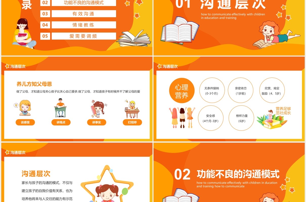 儿童教育培训如何跟孩子有效沟通动态PPT模板