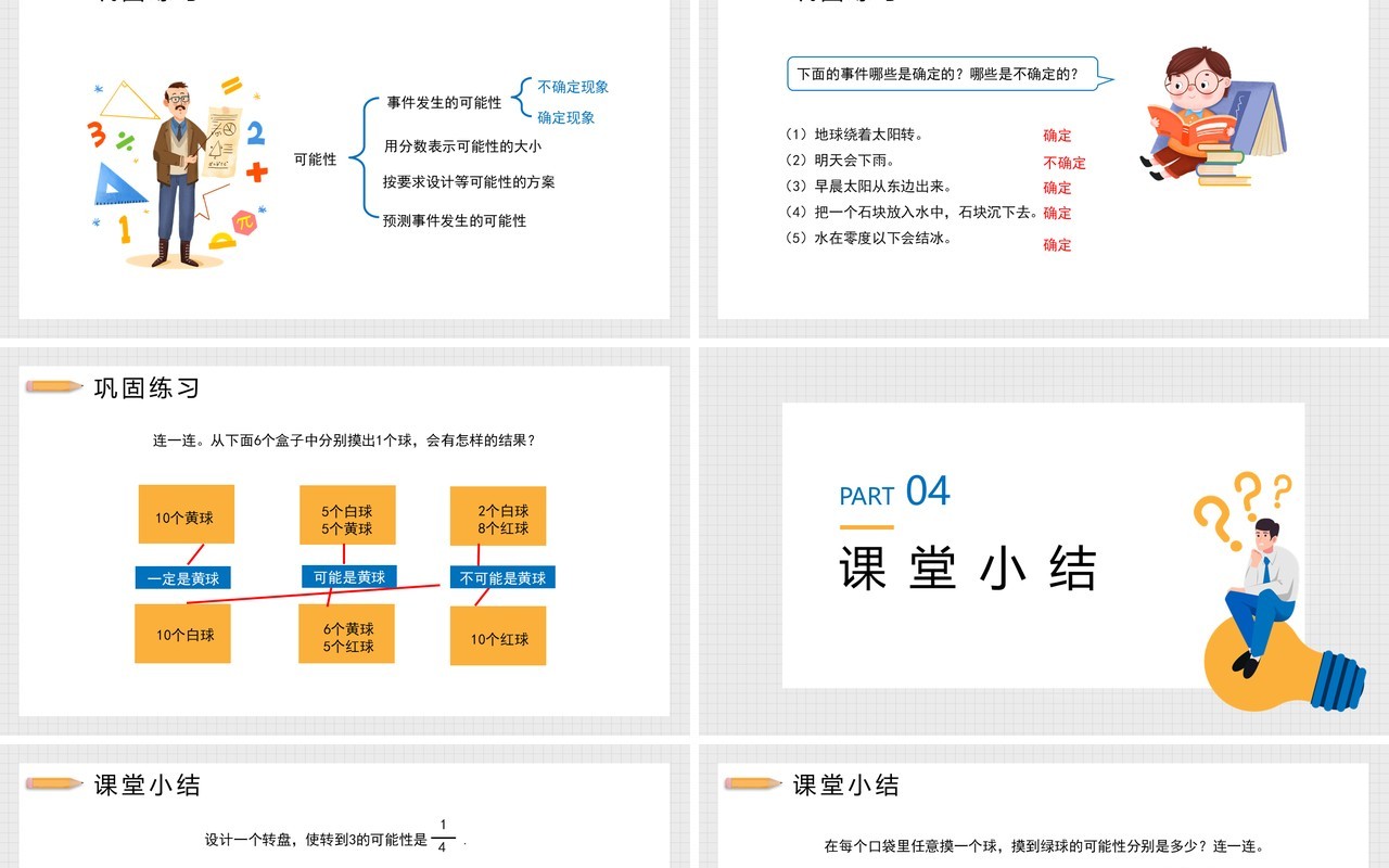 部编版六年级数学下册统计与概率课件PPT模板