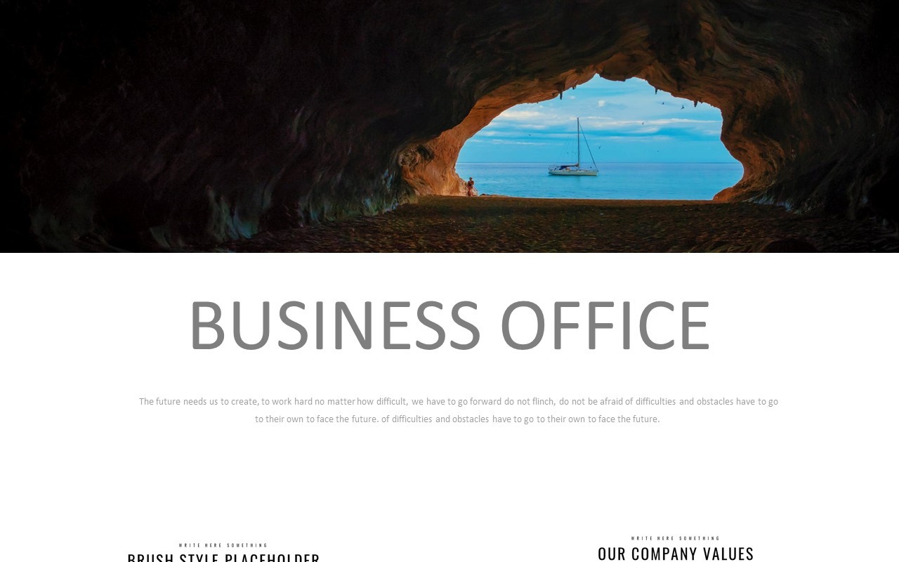 商业简约公司办公宣传介绍PPT模板business office