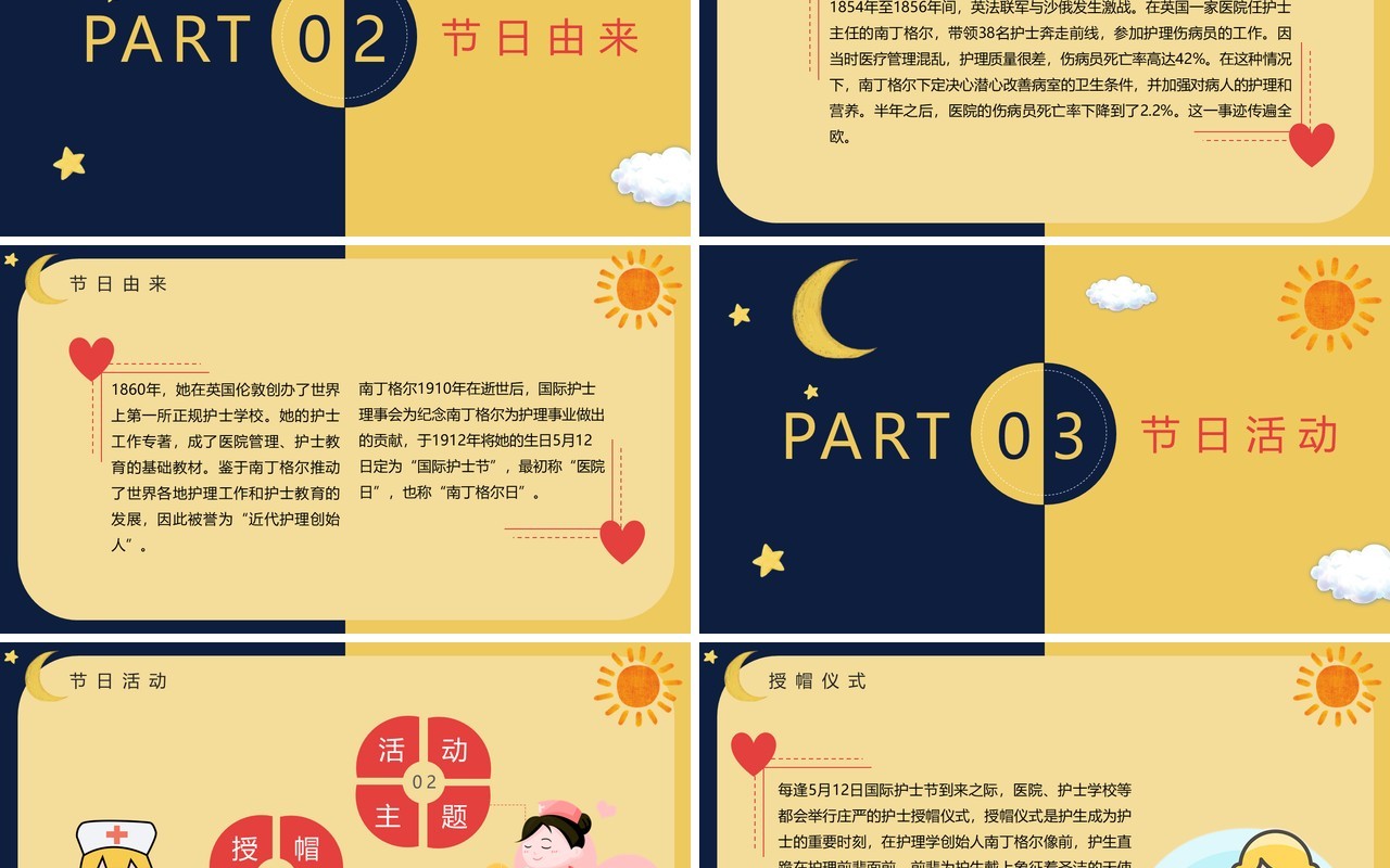 创意卡通风512国际护士节主题活动策划PPT模板