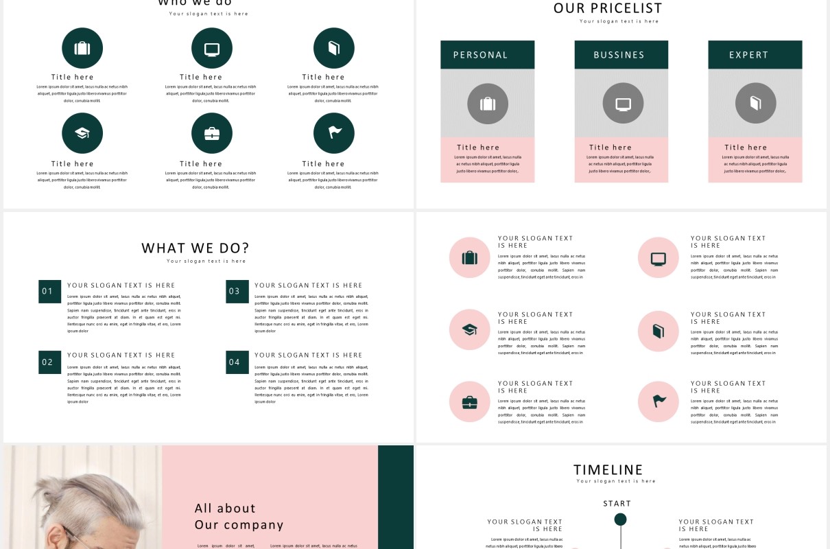 时尚作品图片展示PPT模板Proposal Minimal Powerpoint