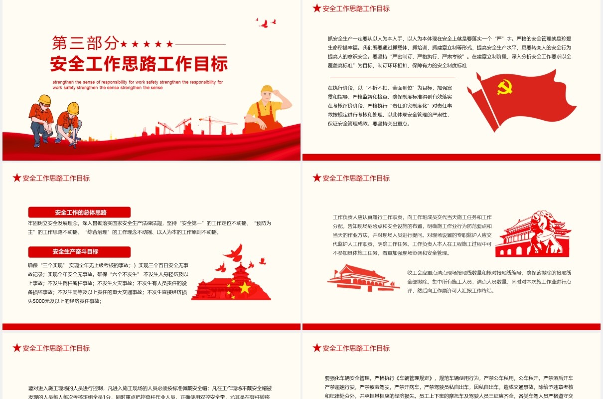 企业安全生产风险共担责任共保工作报告动态PPT模板