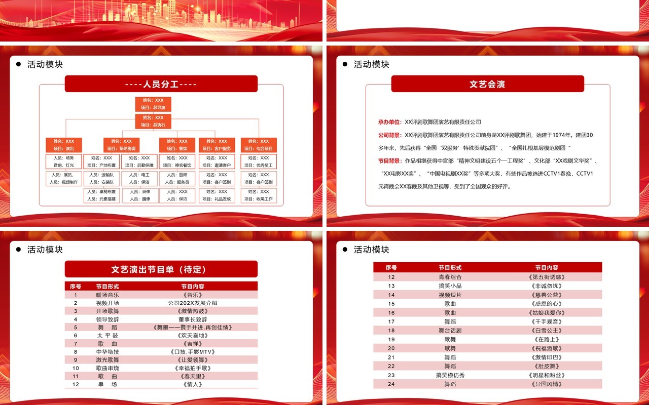 红色喜庆风2024年企业团拜会PPT模板