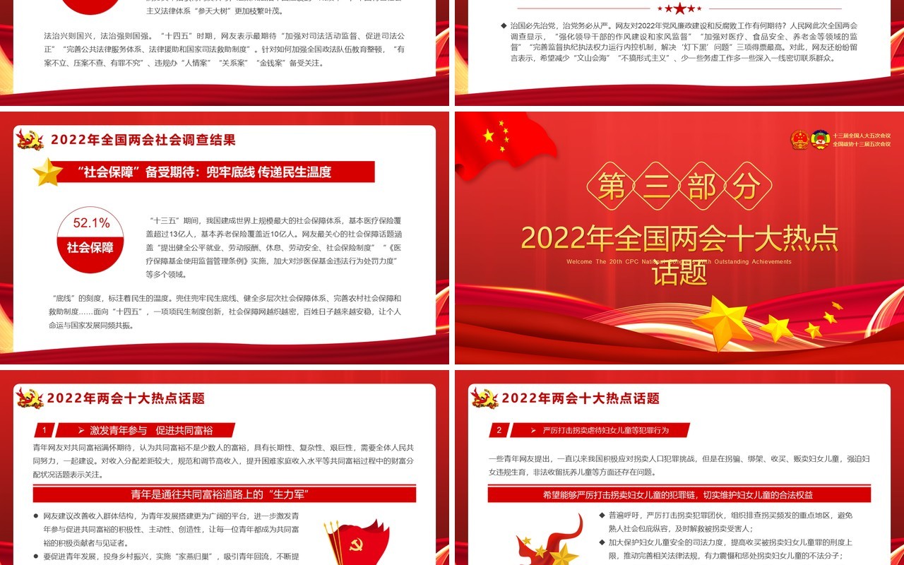 红色简约以优异成绩迎接党的二十大召开PPT模板