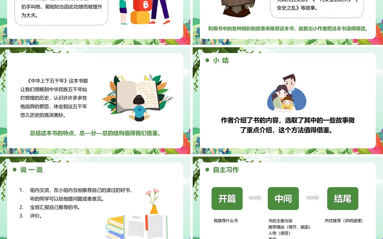 部编版五年级语文上册习作推荐一本书课件PPT模板