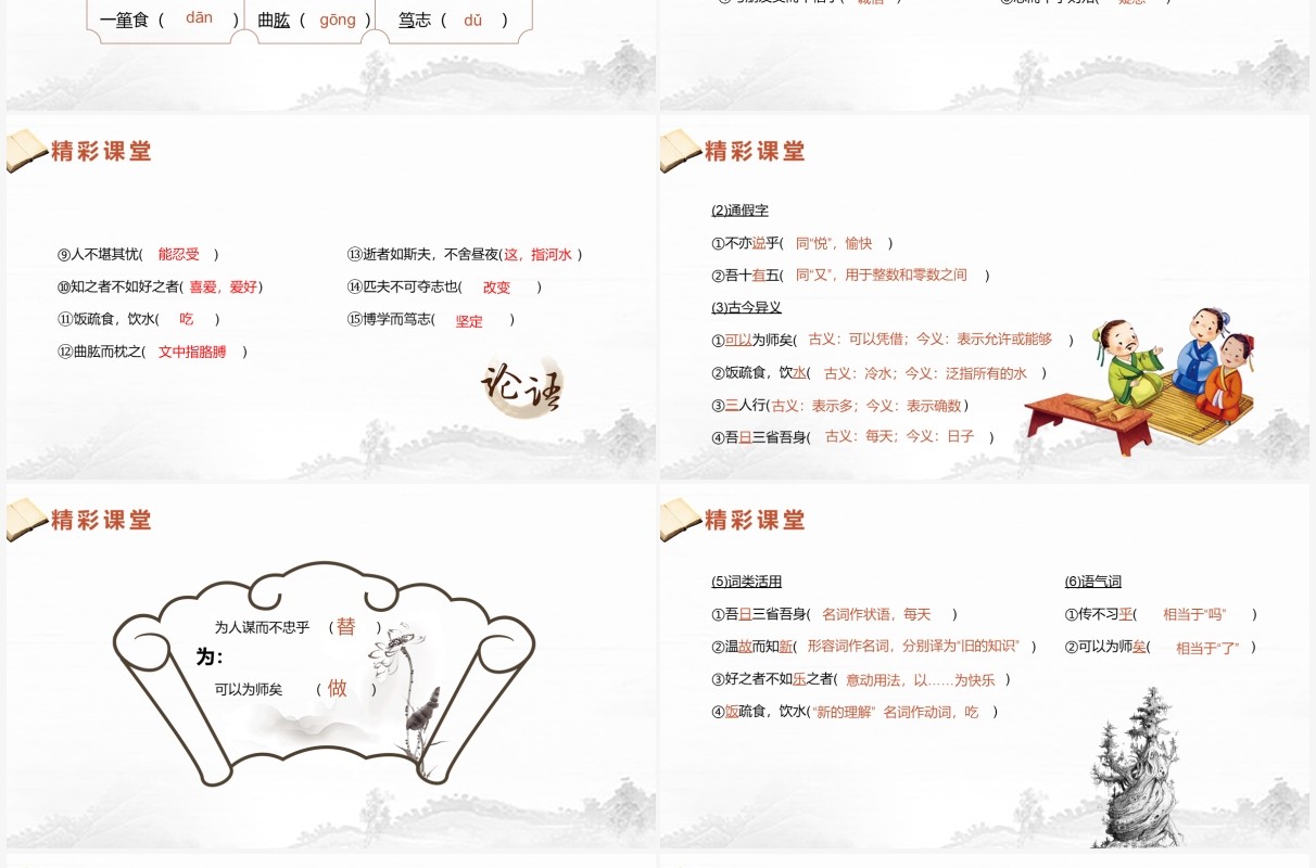 部编版七年级语文上册论语十二章课件PPT模板