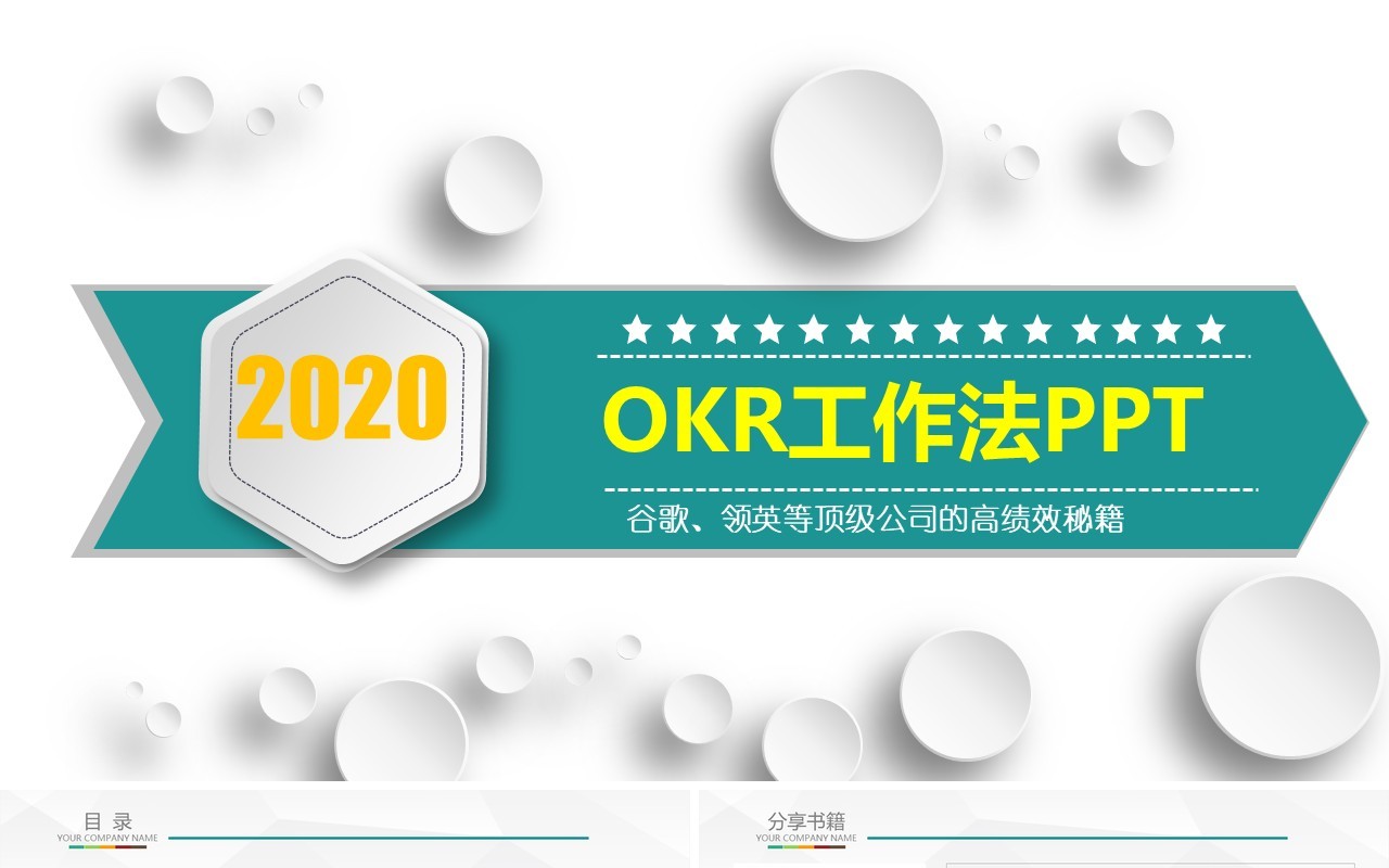微粒体企业管理OKR工作法绩效管理培训PPT模板