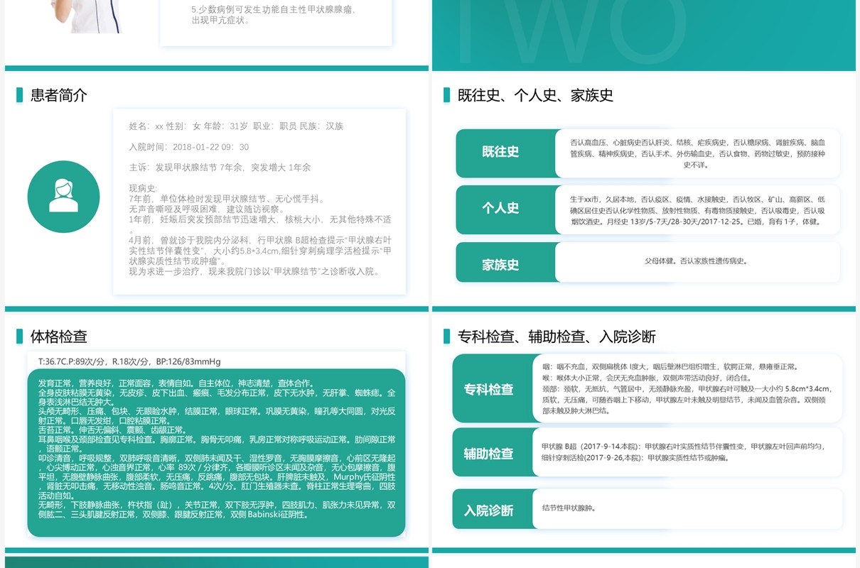 绿色商务风甲状腺疾病的预防和治疗PPT模板