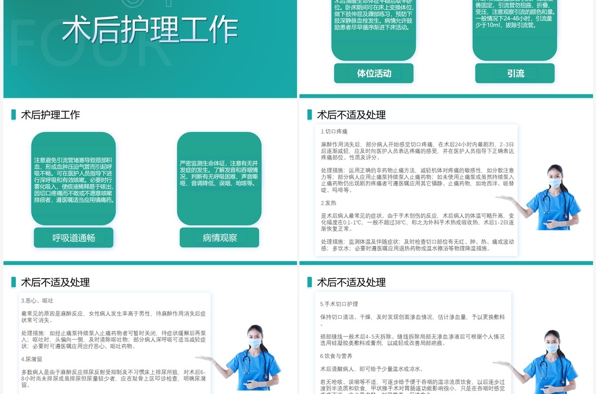 绿色商务风甲状腺疾病的预防和治疗PPT模板