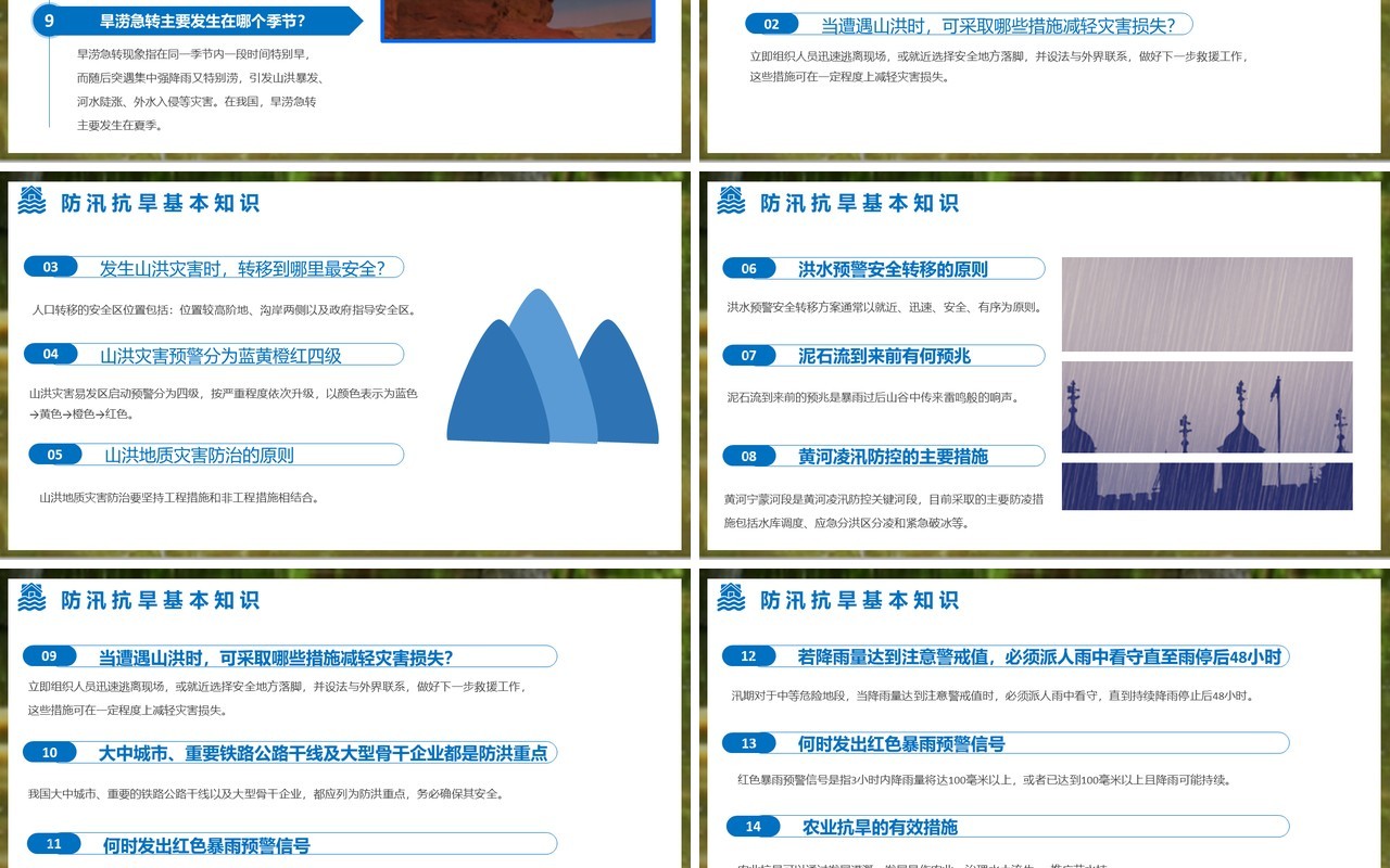 防洪防汛主题培训课件PPT模板
