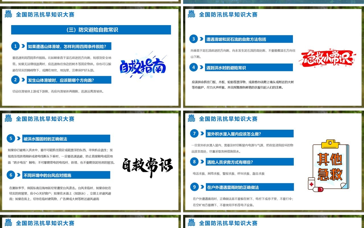 防洪防汛主题培训课件PPT模板
