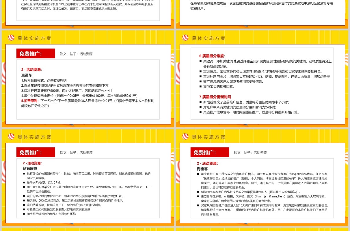 黄色入驻天猫商城电商运营策划PPT模板