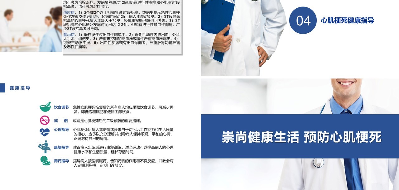 简约急性心肌梗死护理查房PPT模板