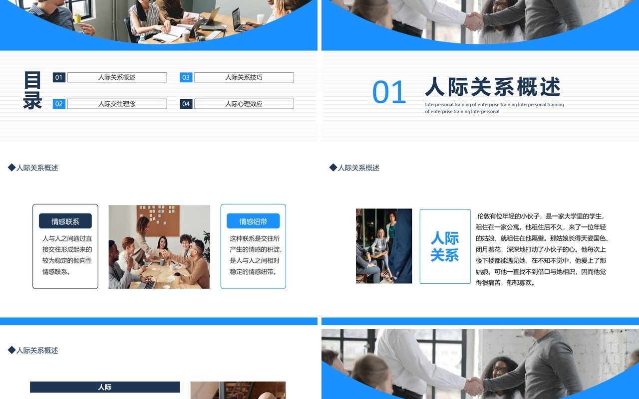 企业培训之人际关系培训动态PPT模板