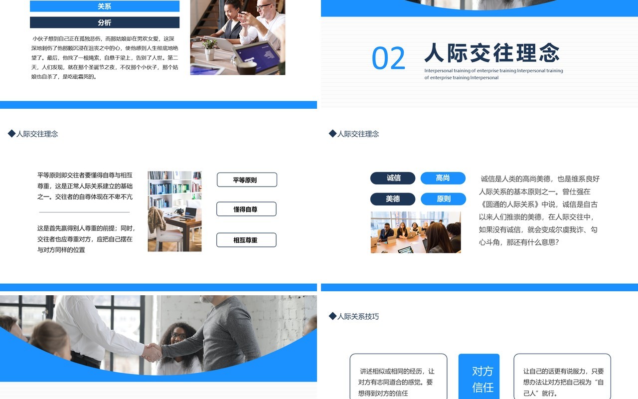 企业培训之人际关系培训动态PPT模板